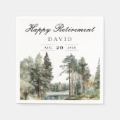 Rustikales Party für Wasserfarbenwälder Serviette (Vorderseite)