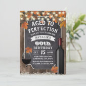 Rustikales Party Herbst 60. Geburtstag Einladung (Stehend Vorderseite)