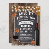 Rustikales Party Herbst 60. Geburtstag Einladung (Vorne/Hinten)