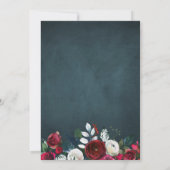 Rustikales Party mit blühenden Roten Seen Einladung (Rückseite)