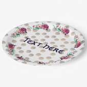 Rustikales Party Papier Teller (Schrägansicht)