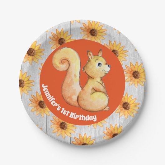 Rustikales Party Pappteller (Vorderseite)