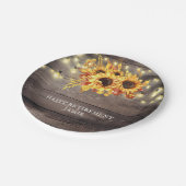 Rustikales Party Pappteller (Schrägansicht)