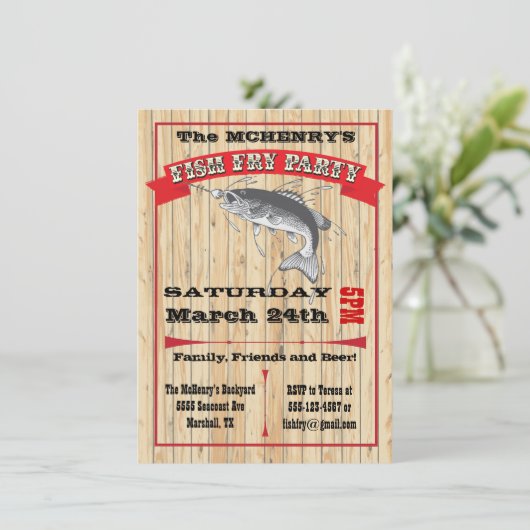 Rustikales Party-Poster Einladung (Stehend Vorderseite)