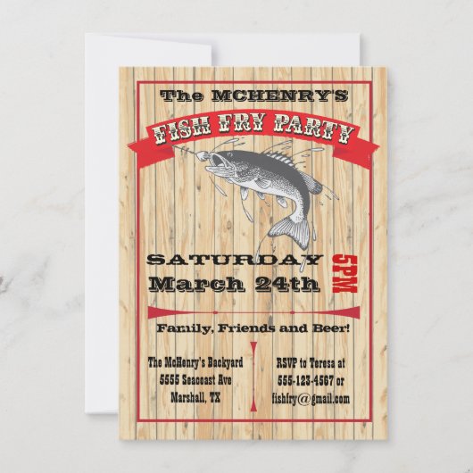 Rustikales Party-Poster Einladung (Vorderseite)