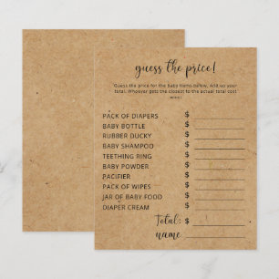 Rustikales Party   Price Guess Game