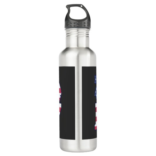 Rustikales Party vom 4. Juli Edelstahlflasche (Rückseite)