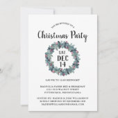 Rustikales Party Watercolor Berry Wreath Einladung (Vorderseite)