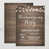 Rustikales Party Zuhause Sweet Zuhause Einladung (Vorne/Hinten)