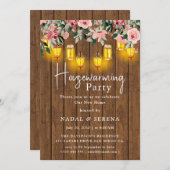 Rustikales Party Zuhause Sweet Zuhause Einladung (Vorne/Hinten)