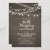 Rustikales Party zum Hochzeitstag Einladung (Vorne/Hinten)