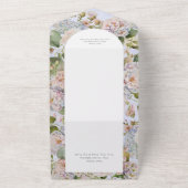 Rustikales Pastel Hydrangeas Periwinkle Arch Dinne All In One Einladung (Außenbereich)