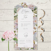 Rustikales Pastel Hydrangeas Weißer Arsch Abendess