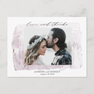 rustikales pastellfarbenes Foto Danke Postcard Postkarte