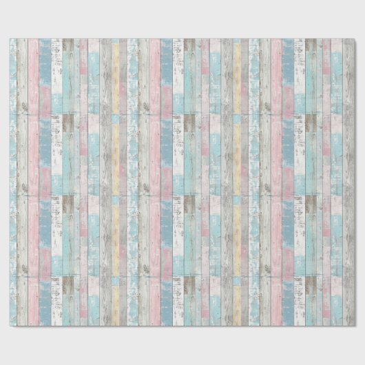 Rustikales Pastellpapier Geschenkpapier (Flach)