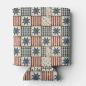 Rustikales Patchwork-Americana-Quiltmuster Dosenkühler (Rückseite)
