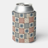 Rustikales Patchwork-Americana-Quiltmuster Dosenkühler (Kanne Rückseite)