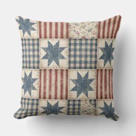 Rustikales Patchwork-Americana-Quiltmuster Kissen