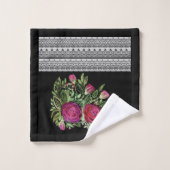 Rustikales Patchwork Badhandtuch Set (Waschlappen)