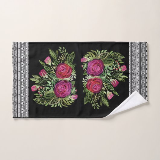 Rustikales Patchwork Badhandtuch Set (Handtuch)