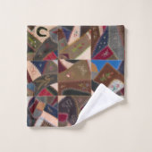 Rustikales Patchwork-Crazy-Quilt-Muster Elegant  Badhandtuch Set (Waschlappen)