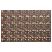 Rustikales Patchwork | Folk Art Herbst Quilt Muste Stoff (Fat Quarter (45,7 x 55,9 cm))