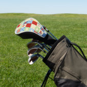 Rustikales Patchwork-Herzen-Picknick-Muster Golf Headcover (In SItu)