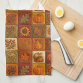 Rustikales Patchwork mit Segen Zitat Geschirrtuch (Viertel Falte)