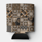 Rustikales Patchwork-Muster Dosenkühler (Rückseite)