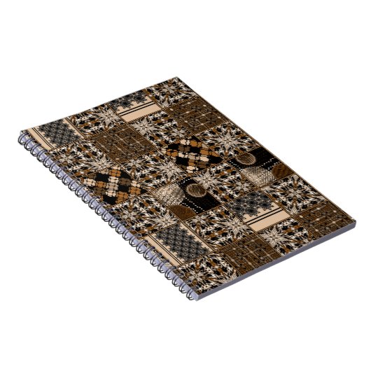 Rustikales Patchwork-Muster Notizblock (Rechte Seite)