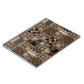 Rustikales Patchwork-Muster Notizblock (Linke Seite)