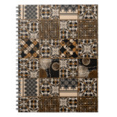 Rustikales Patchwork-Muster Notizblock (Vorderseite)