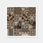 Rustikales Patchwork-Muster Serviette (Vorderseite)