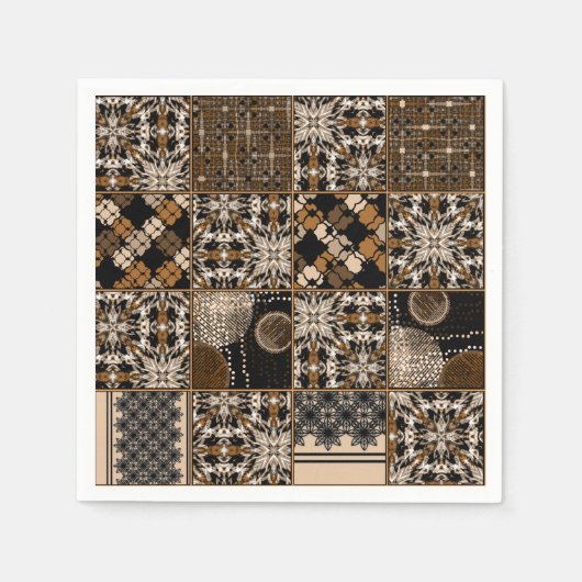 Rustikales Patchwork-Muster Serviette (Vorderseite)