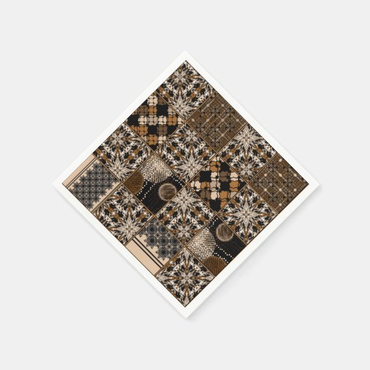 Rustikales Patchwork-Muster Serviette (Ecke)