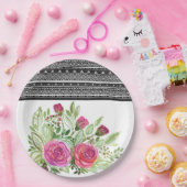 Rustikales Patchwork Pappteller (Party)