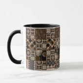 Rustikales Patchworkmuster Tasse (Links)
