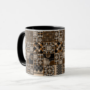 Rustikales Patchworkmuster Tasse