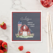 Rustikales Patriotic Family Wiedersehen Serviette (Beispiel)