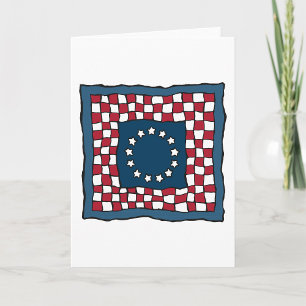 Rustikales patriotisches Americana-Quiltmuster USA Karte
