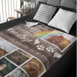 Rustikales Paw druckt Personalisiertes Pet-Memoria Fleecedecke