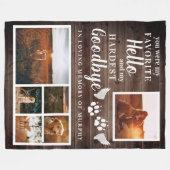 Rustikales Paw druckt Personalisiertes Pet-Memoria Fleecedecke (Vorderseite (Horizontal))