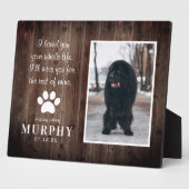 Rustikales Paw druckt Personalisiertes Pet-Memoria Fotoplatte (Seite)