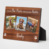 Rustikales Paw druckt Personalisiertes Pet-Memoria Fotoplatte (Seite)