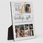 Rustikales Paw druckt Personalisiertes Pet-Memoria Fotoplatte (Seite)