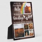 Rustikales Paw druckt Personalisiertes Pet-Memoria Fotoplatte (Seite)