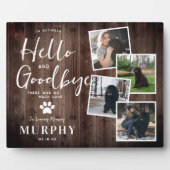 Rustikales Paw druckt Personalisiertes Pet-Memoria Fotoplatte (Vorderseite)