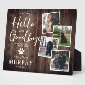 Rustikales Paw druckt Personalisiertes Pet-Memoria Fotoplatte (Seite)