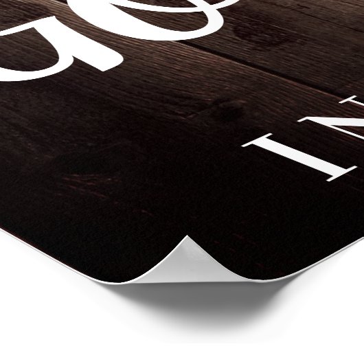 Rustikales Paw druckt Personalisiertes Pet-Memoria Poster (Ecke)