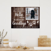 Rustikales Paw druckt Personalisiertes Pet-Memoria Poster (Küche)